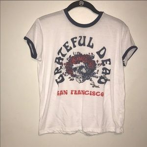 grateful dead burnout ringer tee size large